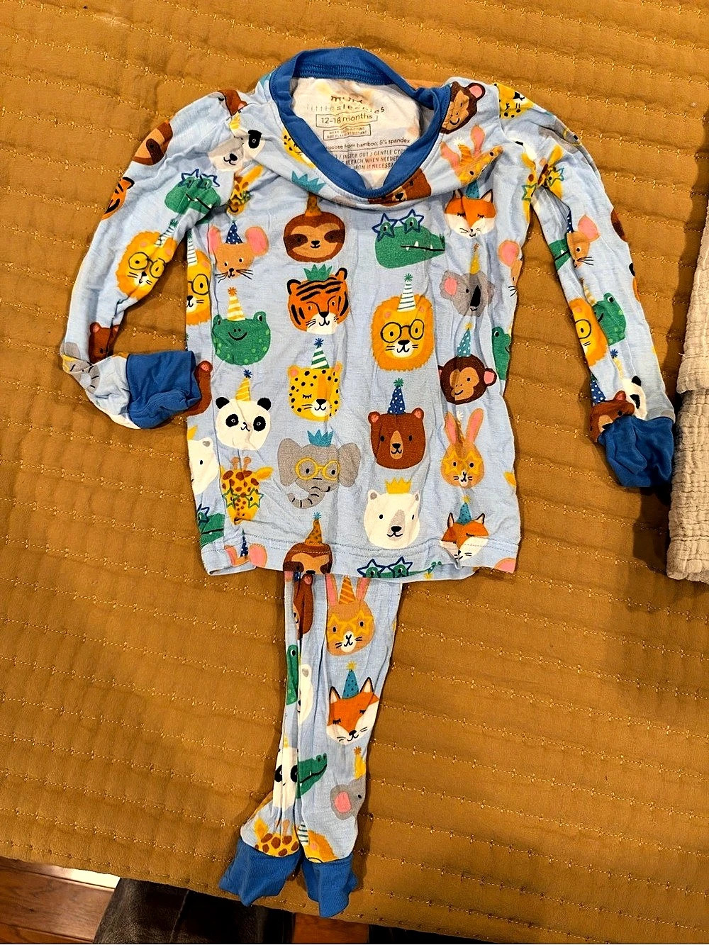 Little Sleepies Blue Party Animals Two-Piece Pajama Set Pajama Set